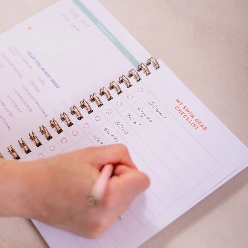 GOOD TUESDAY Swim Journal A5 Spiral - Blank 128 Pages