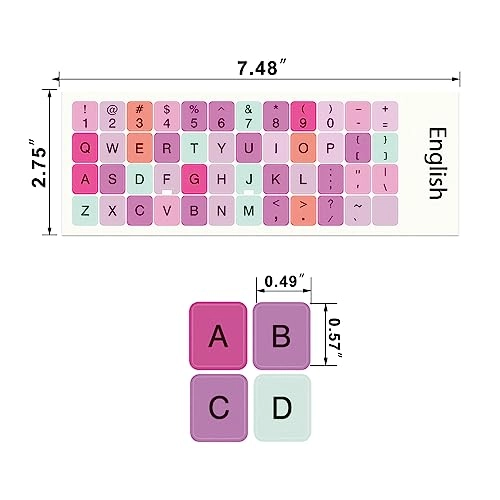 Universal English Keyboard Stickers - US