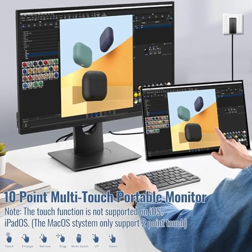 Portable Monitor - 1080P FHD 18.5 Inches