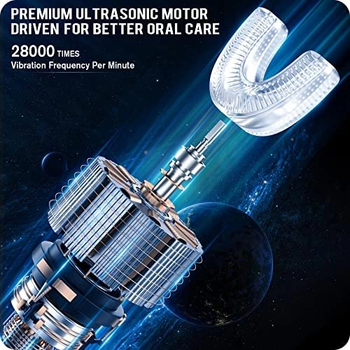 Ultrasonic Kid's U-Shaped Electric Toothbrush - IPX7 Waterproof Five Cleaning Modes 60S Smart Reminder