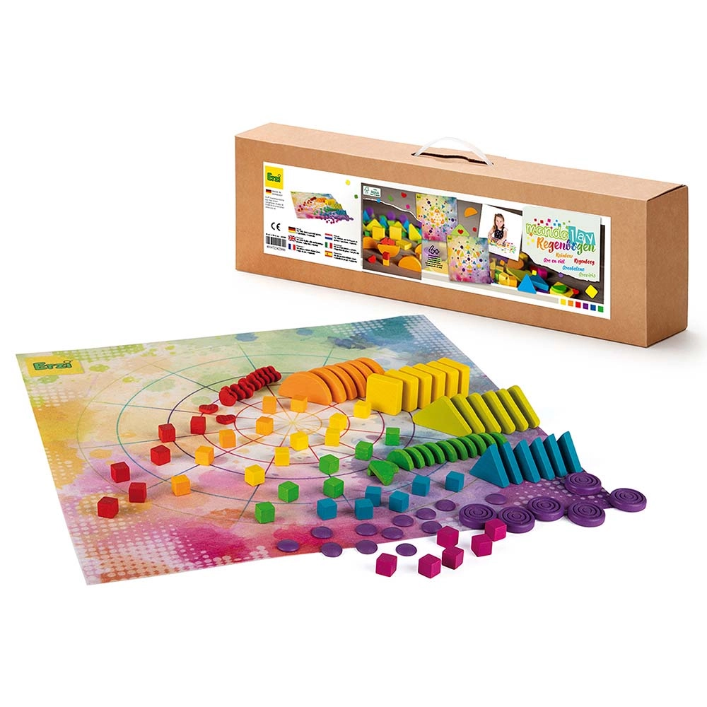 Wooden Mandalay Rainbow Toys - Suitable for 3 years and above 102 pieces