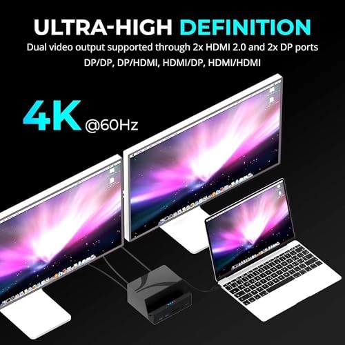 USB C Docking Station - USB-C Windows Mac ChromeOS