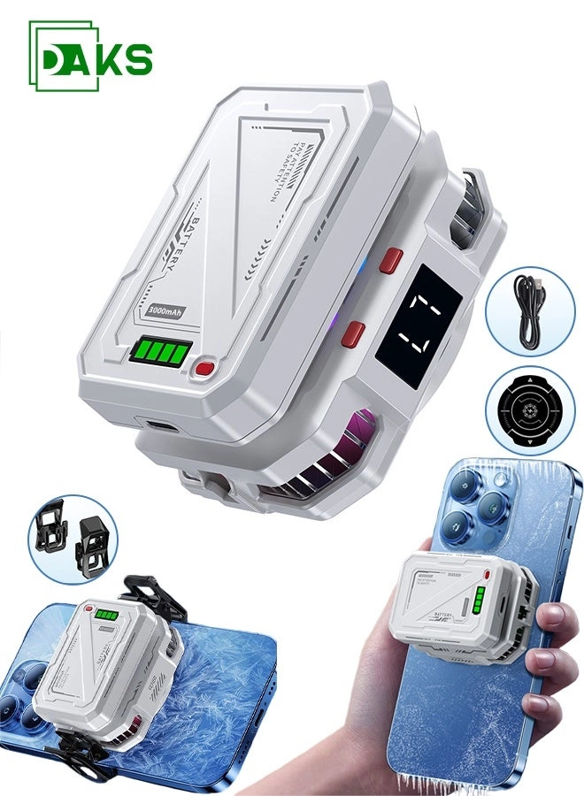 Magnetic Semiconductor Phone Cooler - RGB Lights 3000mAh Battery iPhone & Android Compatible