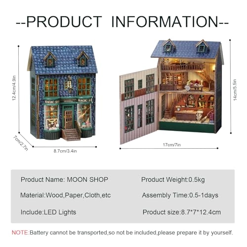 DIY Wooden Dollhouse Kit - Flower Pink World