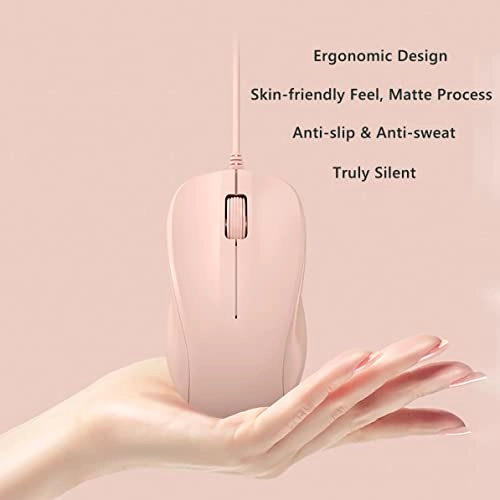 Silent Wired Computer Mouse - USB