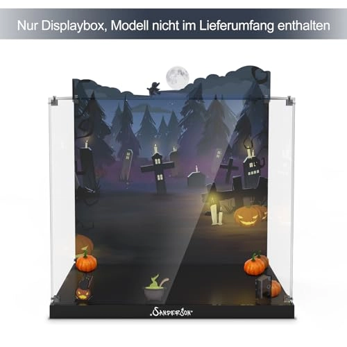 Acrylic Display Case - 3mm Hocus Pocus: The House of Sanderson Sisters for LEGO 21341