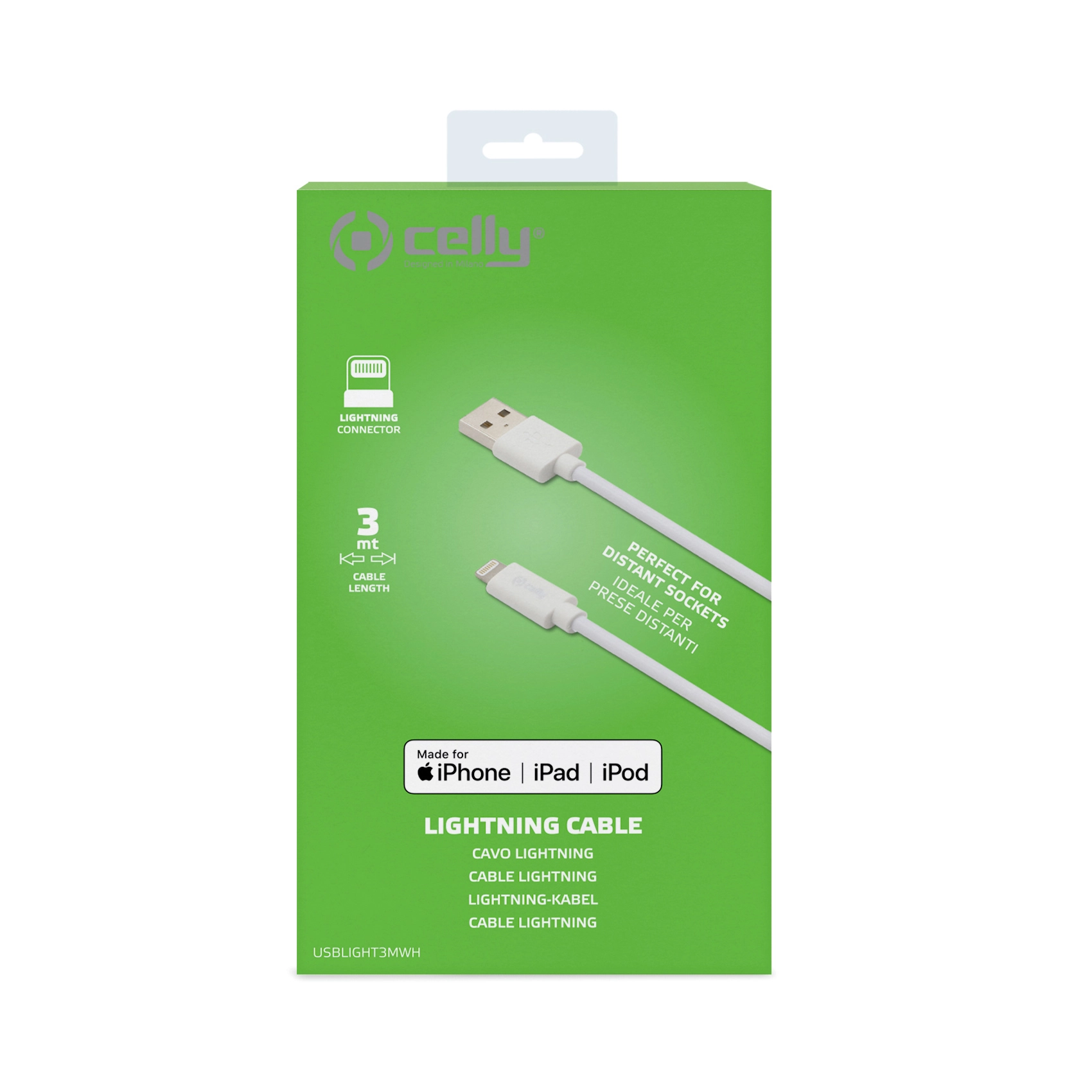Celly Lightning Cable Lightning to USB 3m