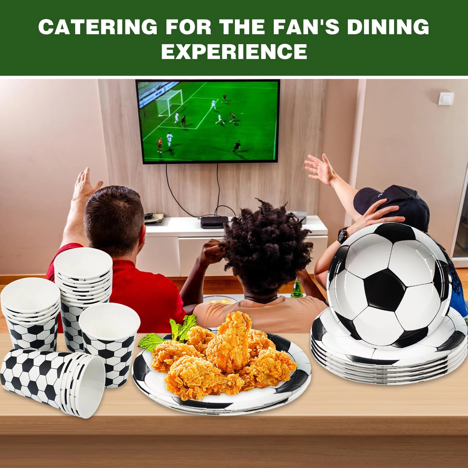 Football Birthday Party Tableware Set - 60 PCS Birthday
