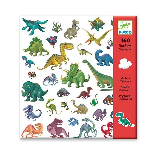 DJECO Dinosaur Activity Sticker Book Colorful 160 pcs