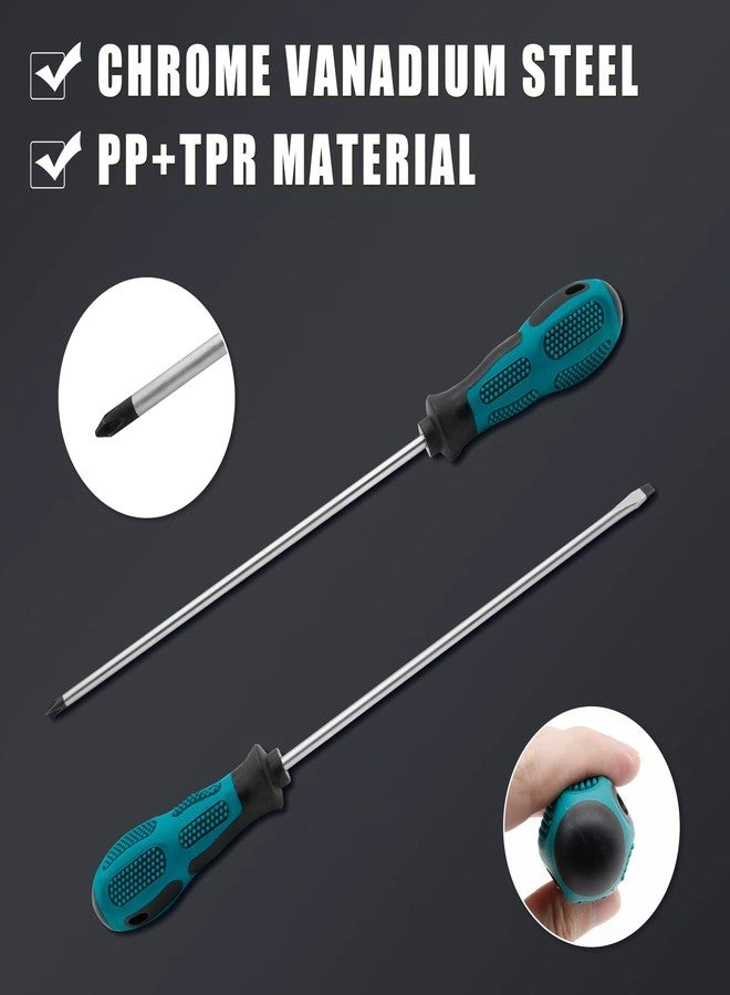 Slotted and Phillips Magnetic Screwdriver (2 Pcs)