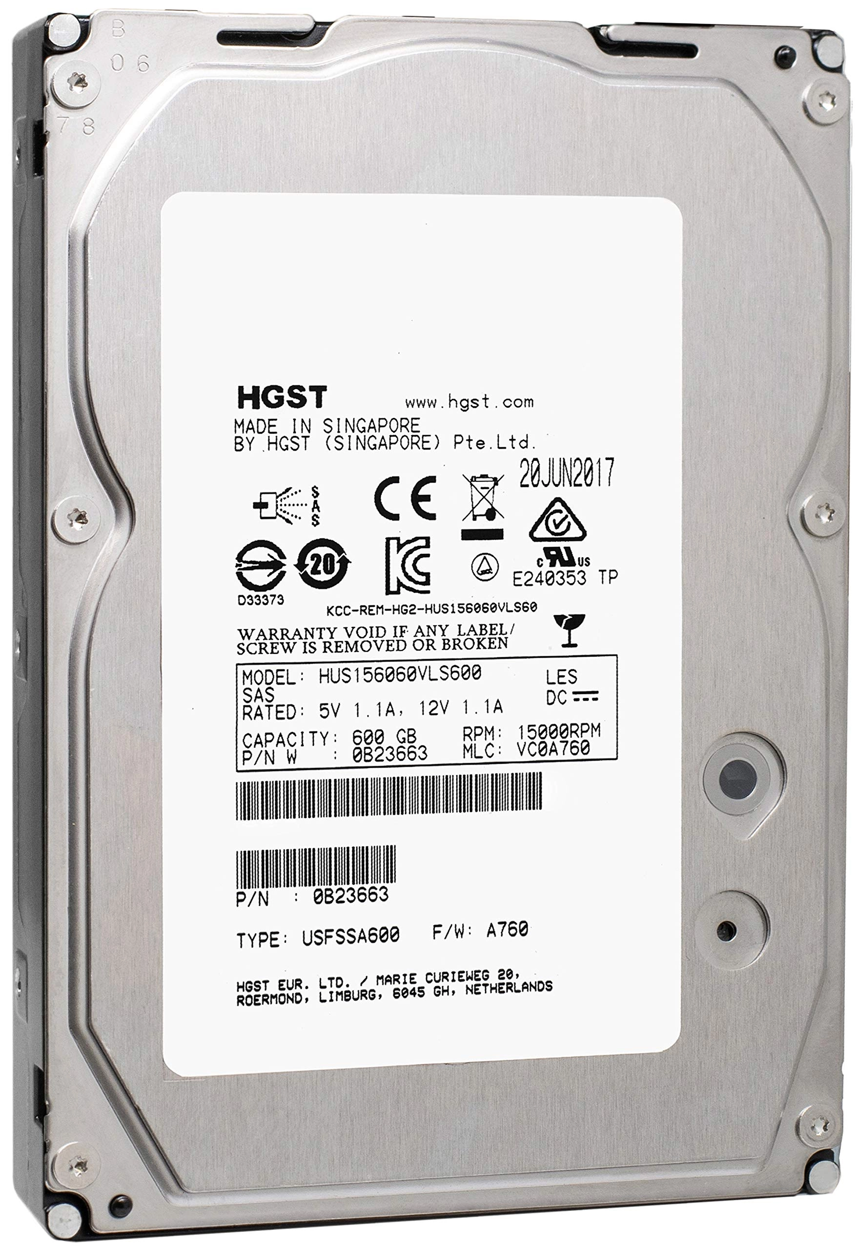 HGST (Renewed) Ultrastar 15K600 3.5" 15Krpm 64MB SAS 6Gb/s (HUS156060VLS600) - 600GB