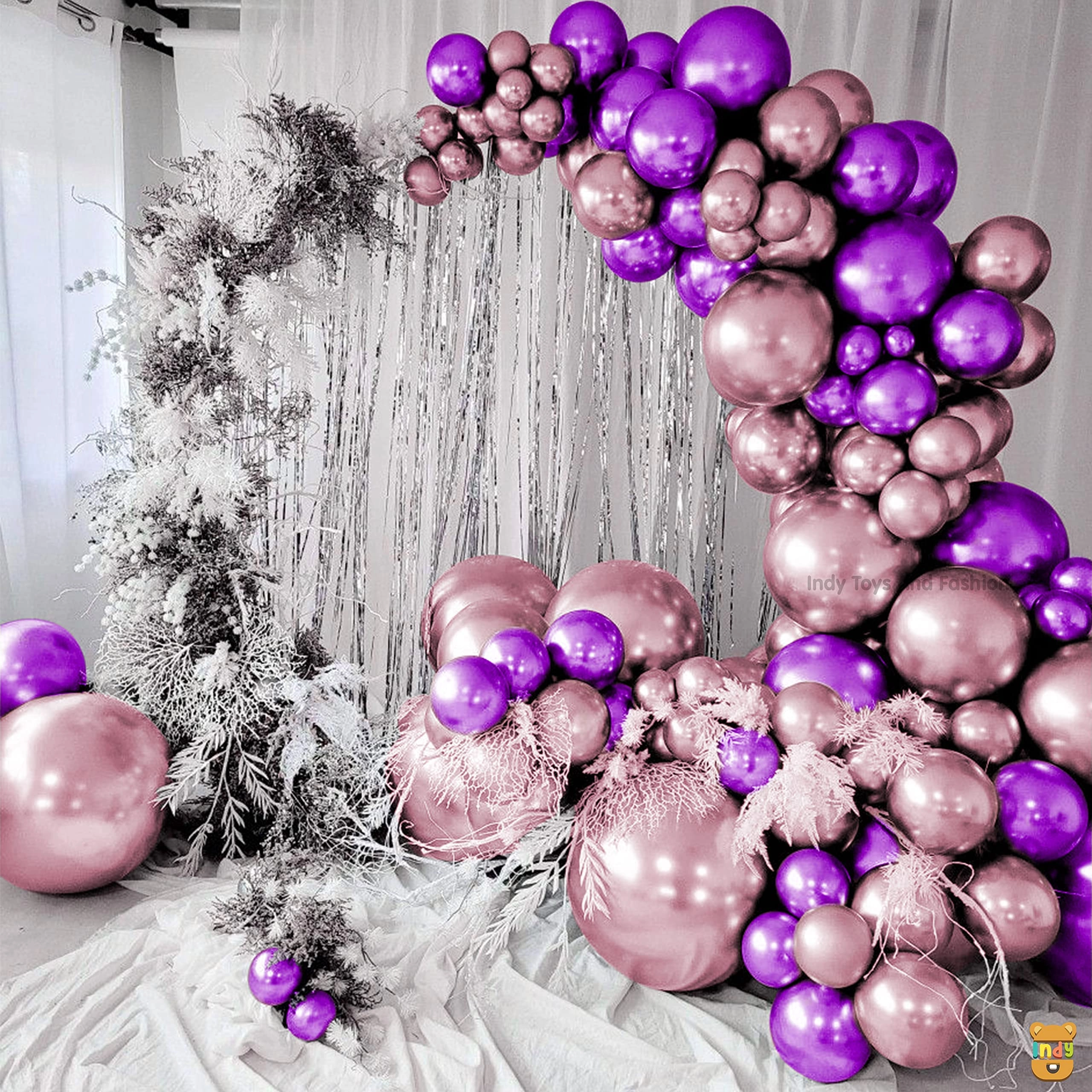 Just Party, Just Party, A4, Paschim Vihar, New Delhi-110063 Chrome Metallic Balloons - Pack of 50 Birthday