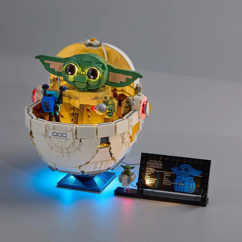 Kyglaring LED Light Kit for LEGO Grogu with Hover Pram Set Star Wars Classic Version 74403