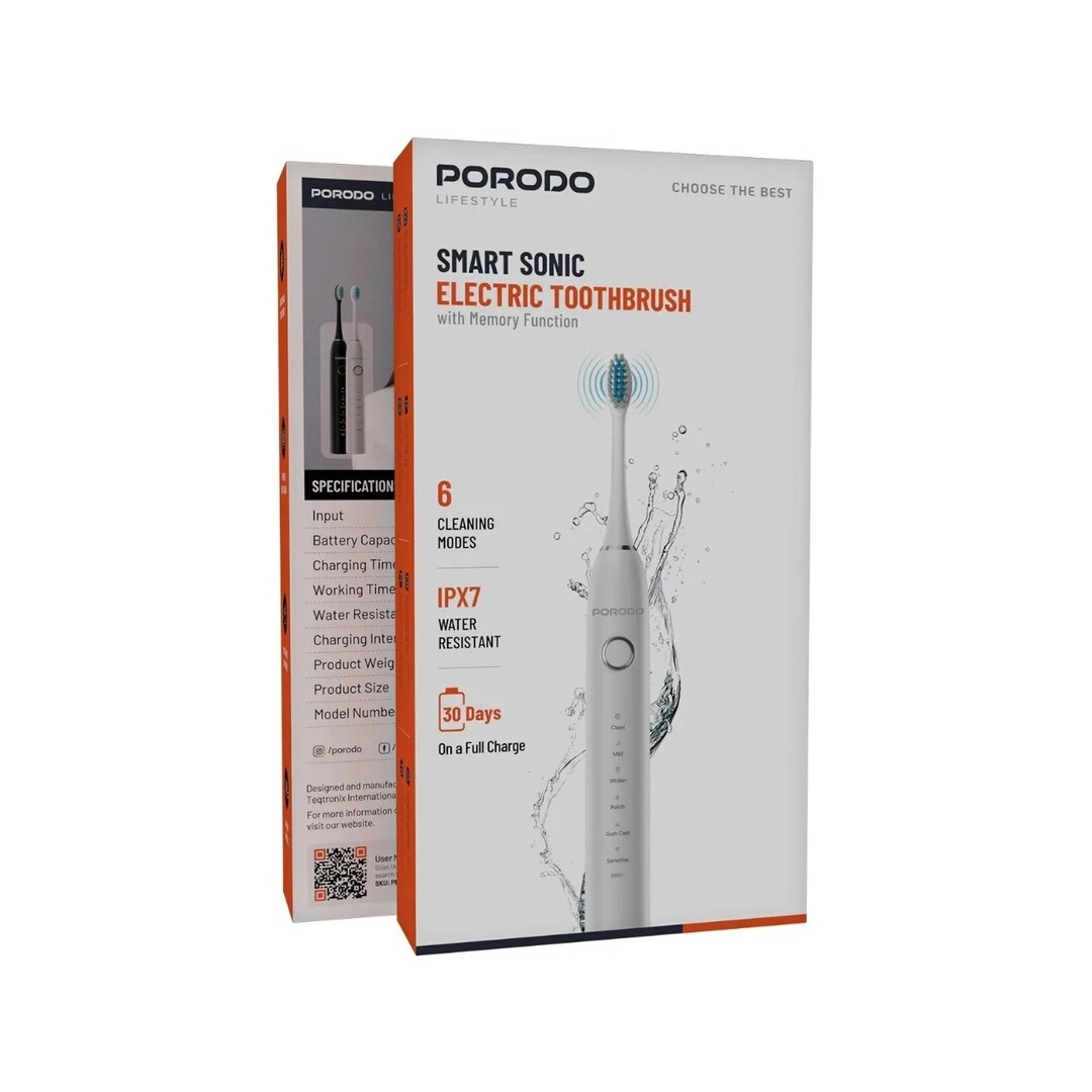 Smart Sonic Electric Toothbrush - 6 Cleaning Modes Up to 30 Days Working Time