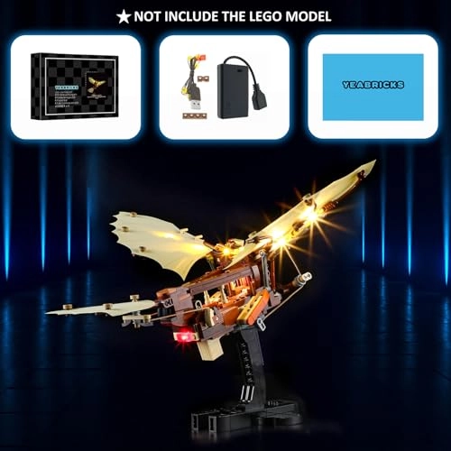 LED Light for LEGO 10363 ICONS Leonardo da Vinci's Flying Machine - Plastic