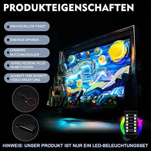 LED Light Set - Remote Control for Lego 21333 Vincent Van Gogh