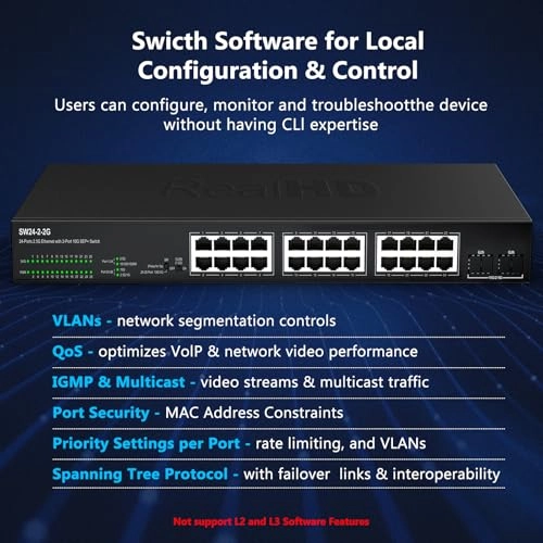 24 port 2.5G ethernet switch without PoE 24-Ports