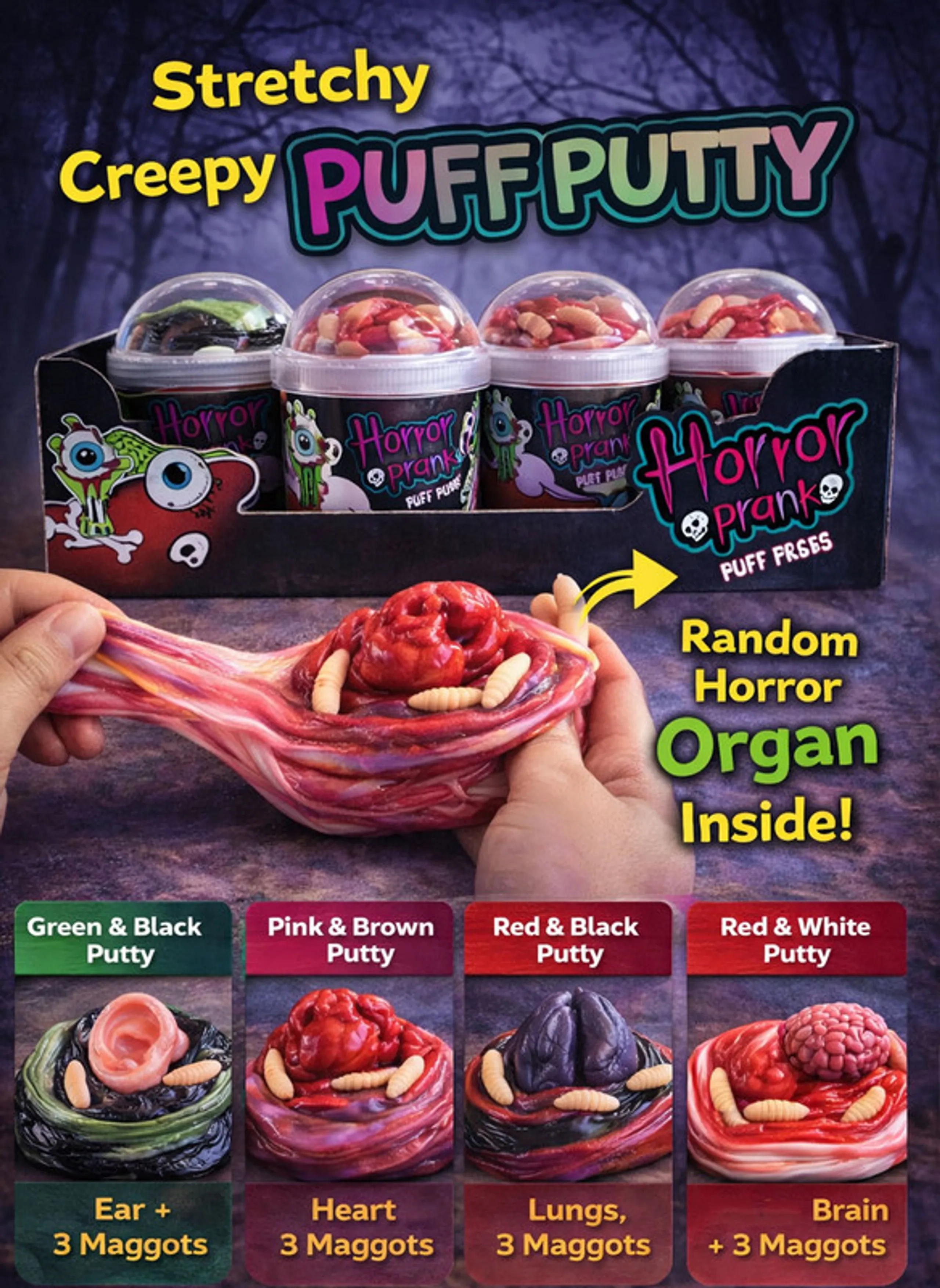 Horror Prank Puff Putty - 3+ years 12 pcs