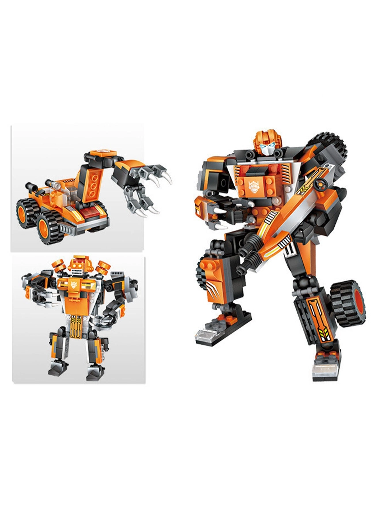 Weightlifting Truck Three-Change Robot - Building Blocks