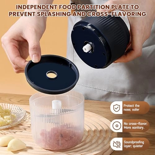 Household Electric Garlic Crusher - 350ML Rechargeable