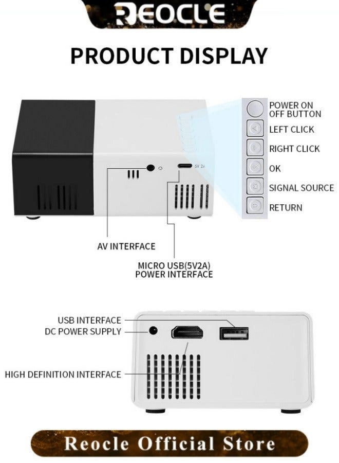 Mini Projector - 1080P Full HD Portable