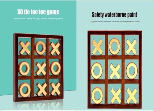 Tic Tac Toe - Wooden Family Game Two-Player