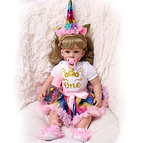 Rebirth Baby Doll - 48cm/58cm Silicone Limbs Cloth Body Panda Clothes Gift Set