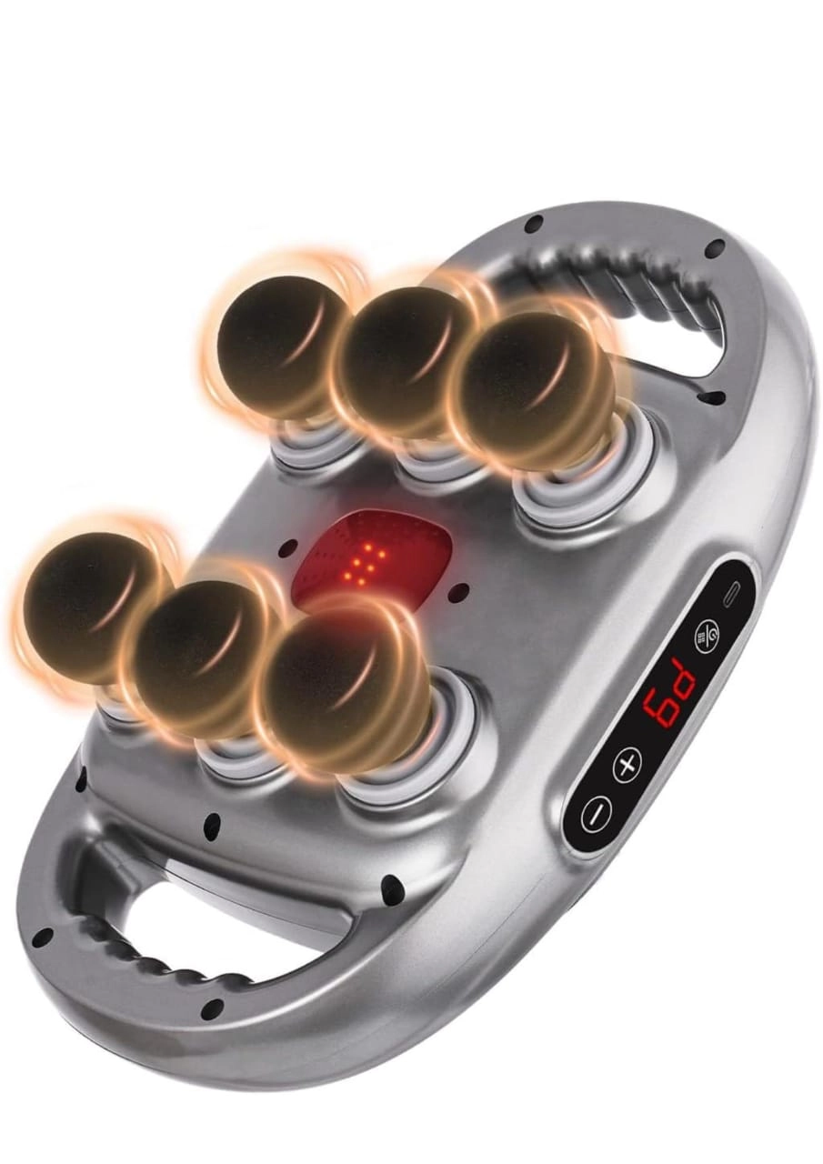 Vintax 6 Head Electric Body Massager - USB Rechargeable Handheld Deep Tissue