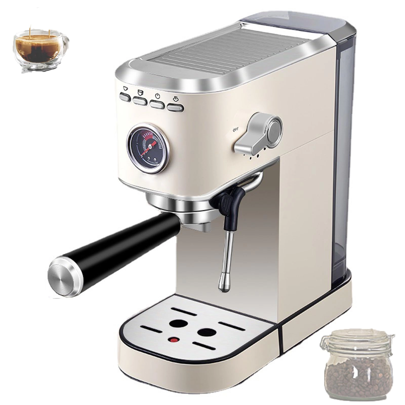 OmePS Professional - Milk Frother Conical Grinder