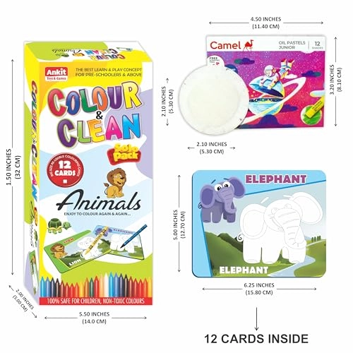 Color & Clean Flash Cards - 36 months - 10 years 14 pieces