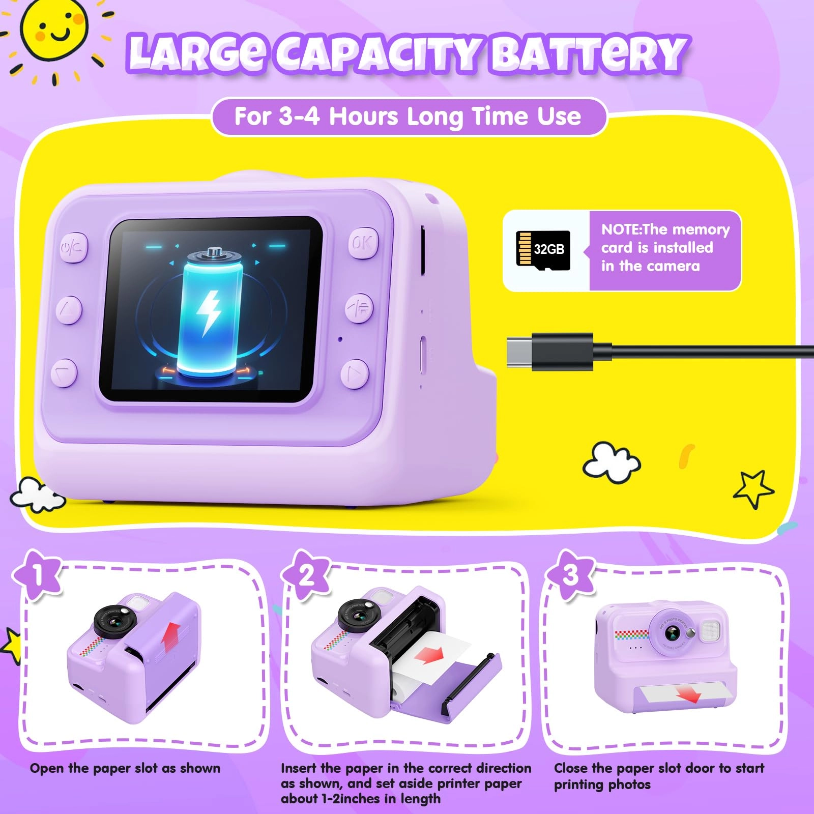 KC02 - 1080P 32GB Purple