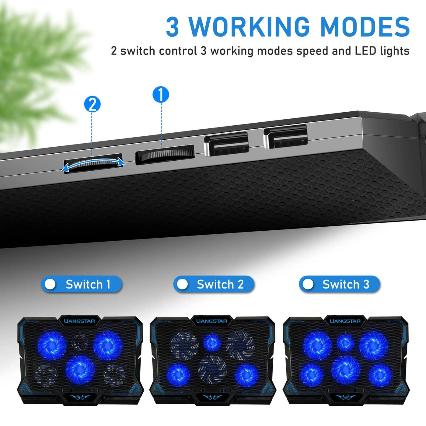 Laptop Cooling Pad - 6 Quiet Led Fans 15.6-17 Inch