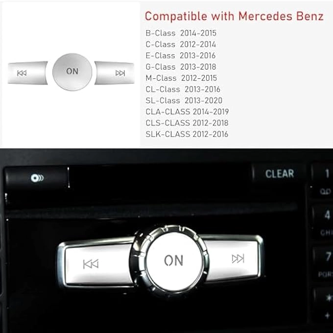 Radio Button Cover Stickers - Compatible With Mercedes Benz X204W204