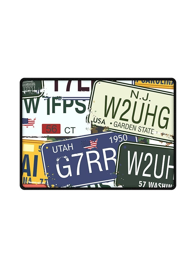 Stylizedd Number Plates Mouse Pad - 35x25 cm