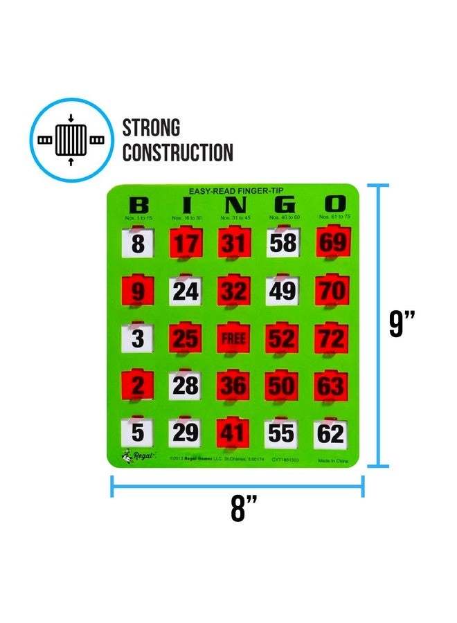 Bulk Bingo Cards - Sliding Windows Reusable Large Print