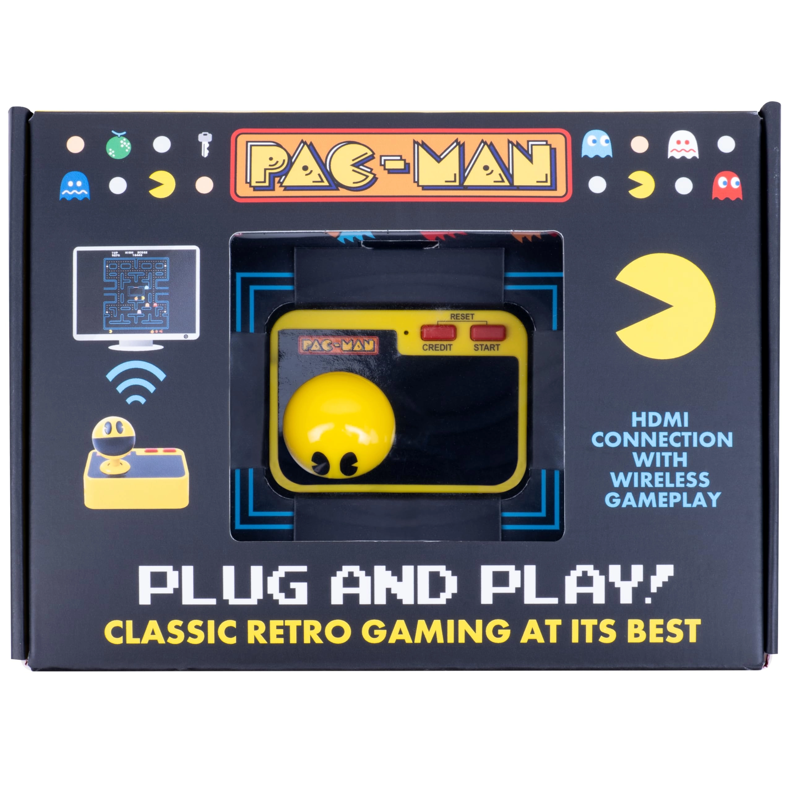 Fizz Creations PAC-MAN Plug & Play Arcade Game Console