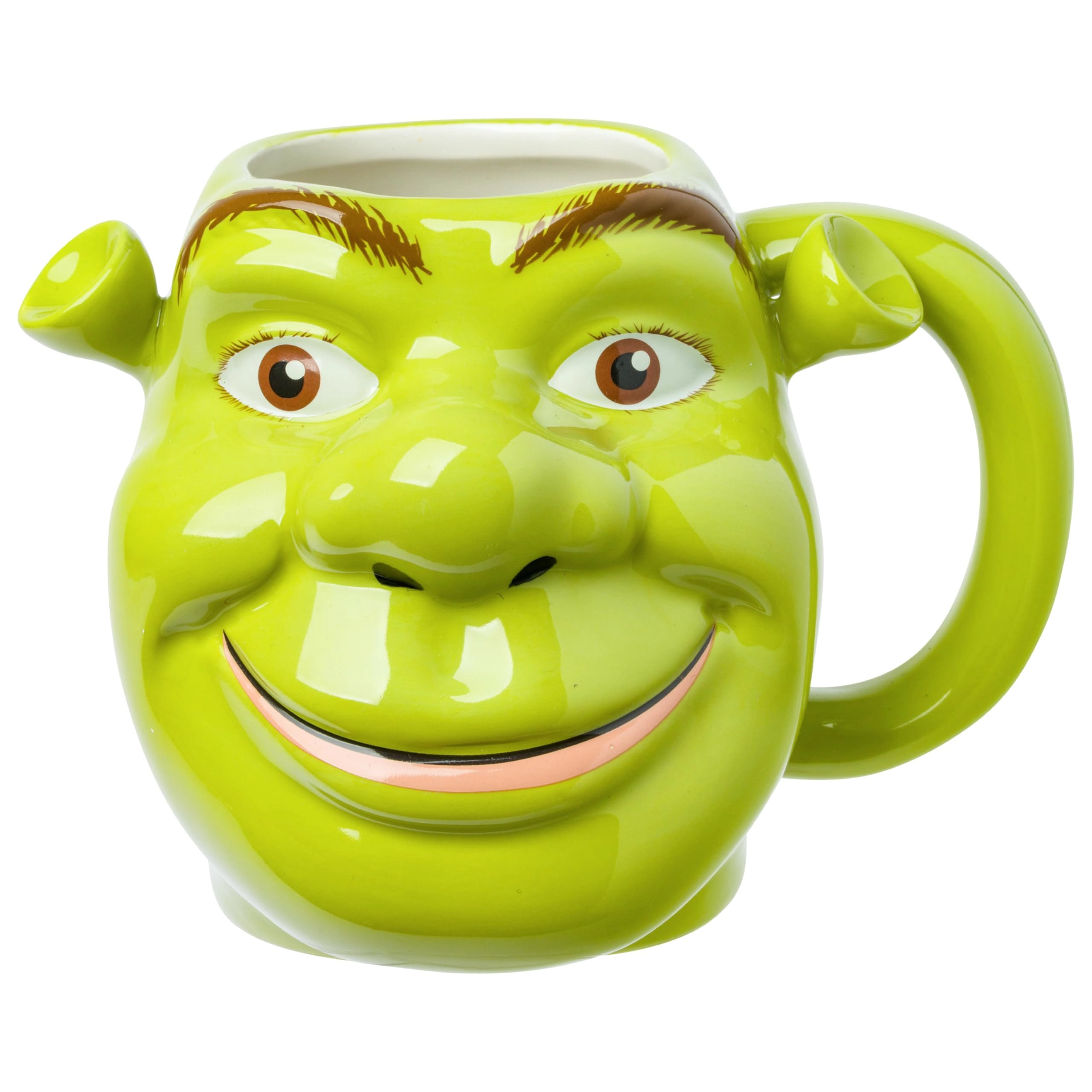 Silver Buffalo Shrek Face Grin Ceramic Mug - 1 pcs - 3D Sculpted
