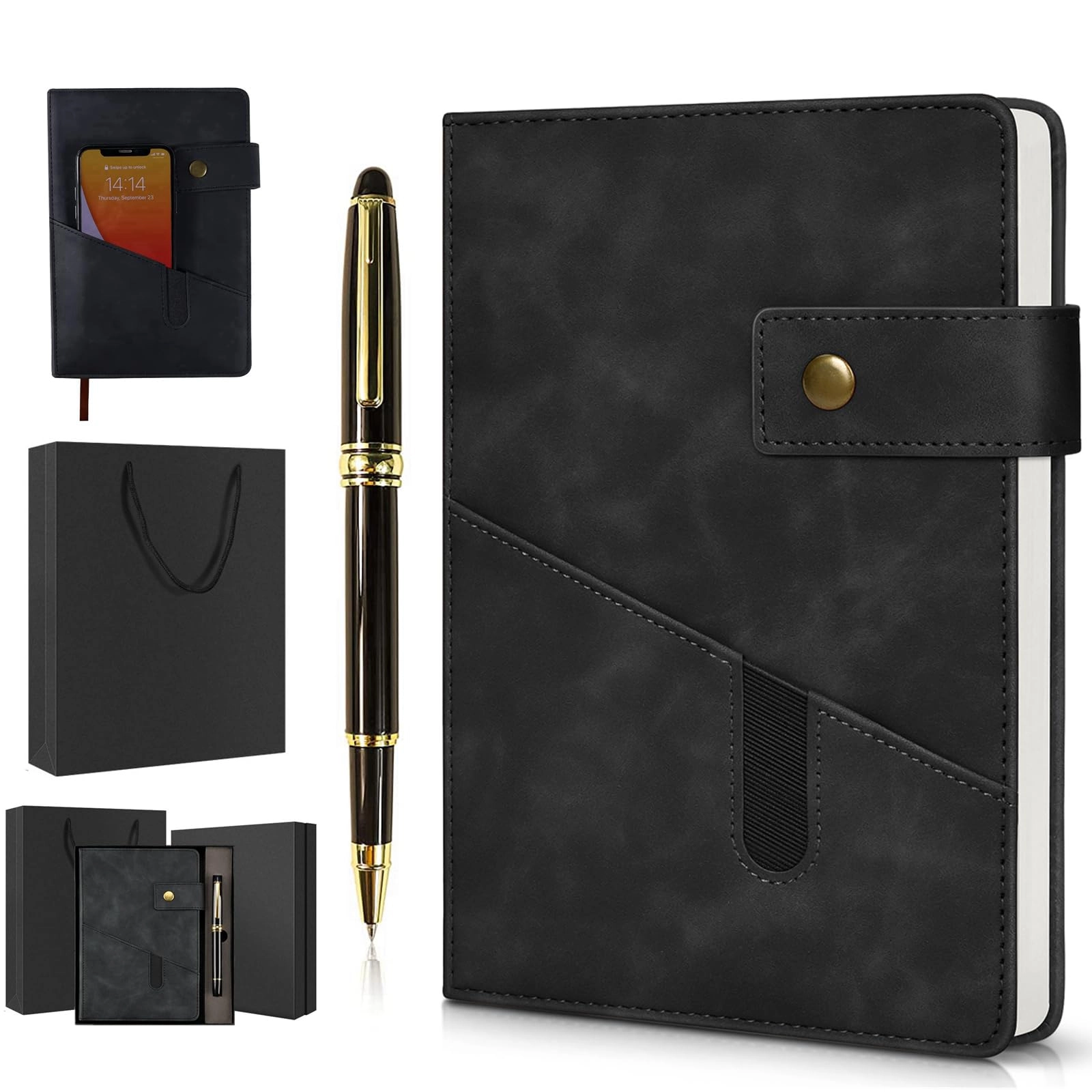 vfaejll Lined Leather Journal - A5 200 Pages
