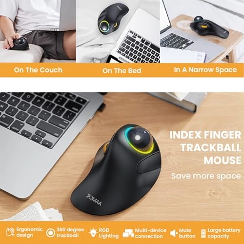 Ergonomic Trackball Mouse - Wireless