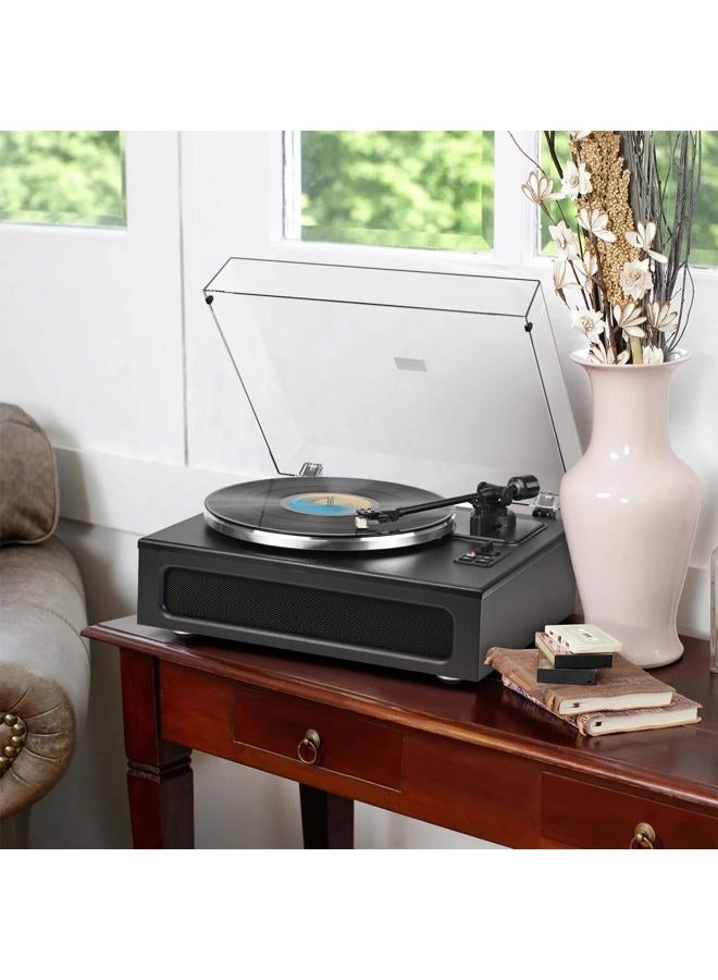 HQ-KZ018 - Pure Black Bluetooth 33 1/3 & 45 RPM