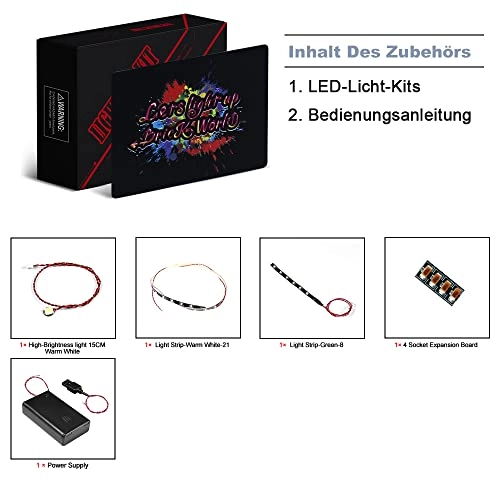 75351 Princess Leia Helmet LED Light Set - USB/Battery 5 light sources