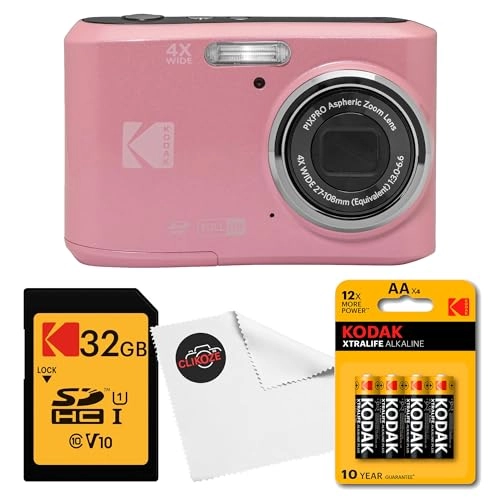 PIXPRO FZ45 + SDHC memory card + AA Xtralife batteries + lens cloth