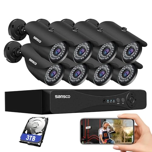 DVR - 8 Channel + Hard Drive - 3TB + Camera - 5MP
