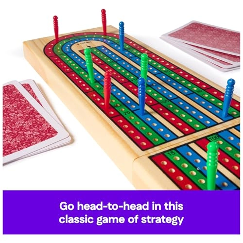 Solid Wood Cribbage - Folding Wood Gameboard