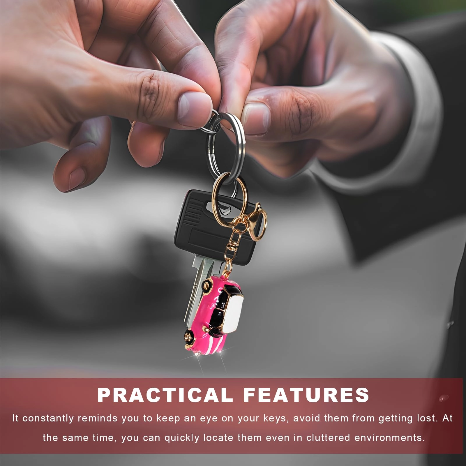 Car Model Rhinestone Keychain - Vehicle