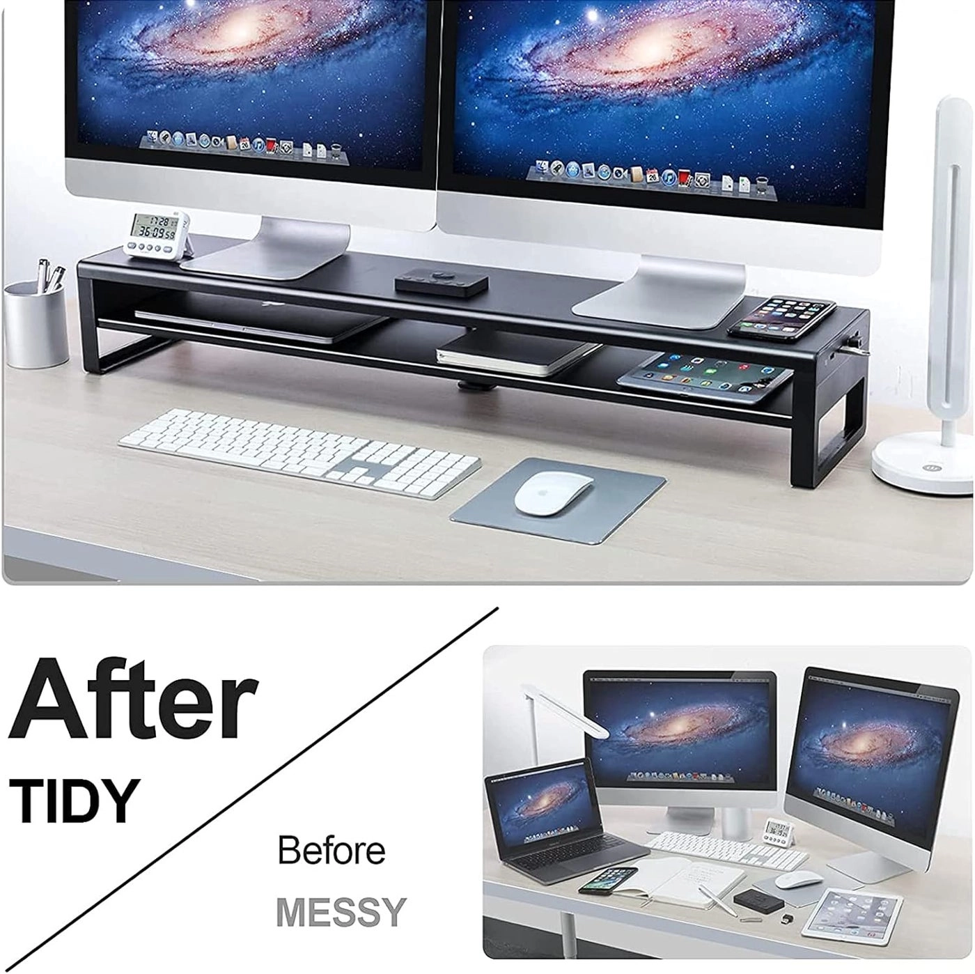 Dual Monitor Stand - 27 Inches