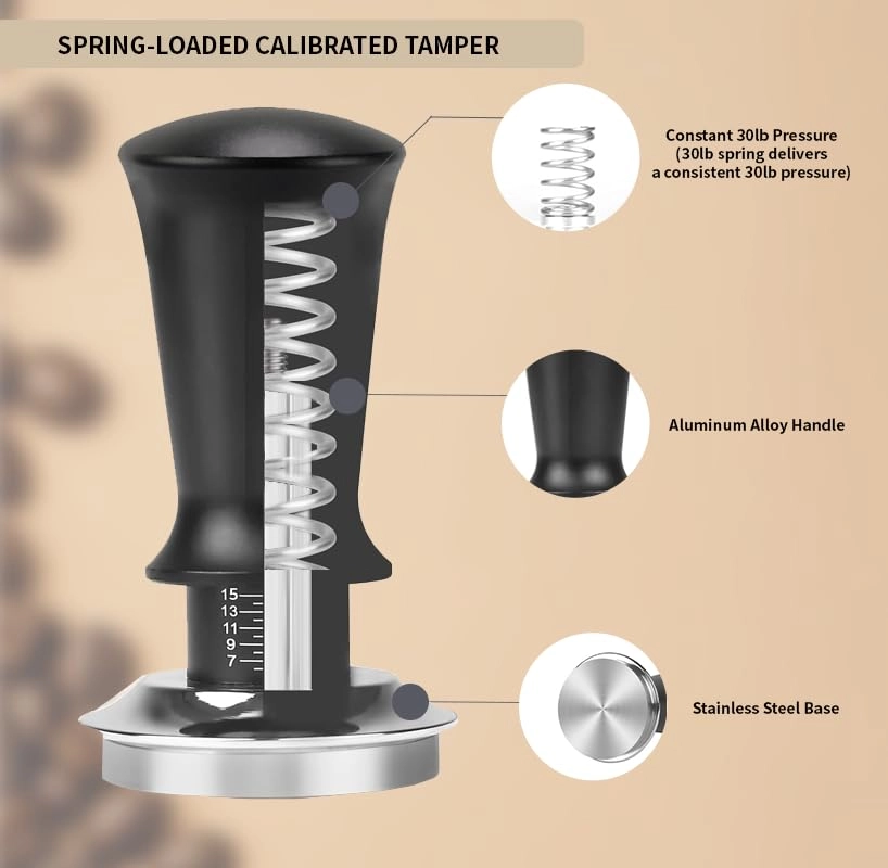 Tamper Station + Coffee Distributor + Tamper + WDT Stirrer + Tamping Brush + Dosing Funnel + Puck Screen