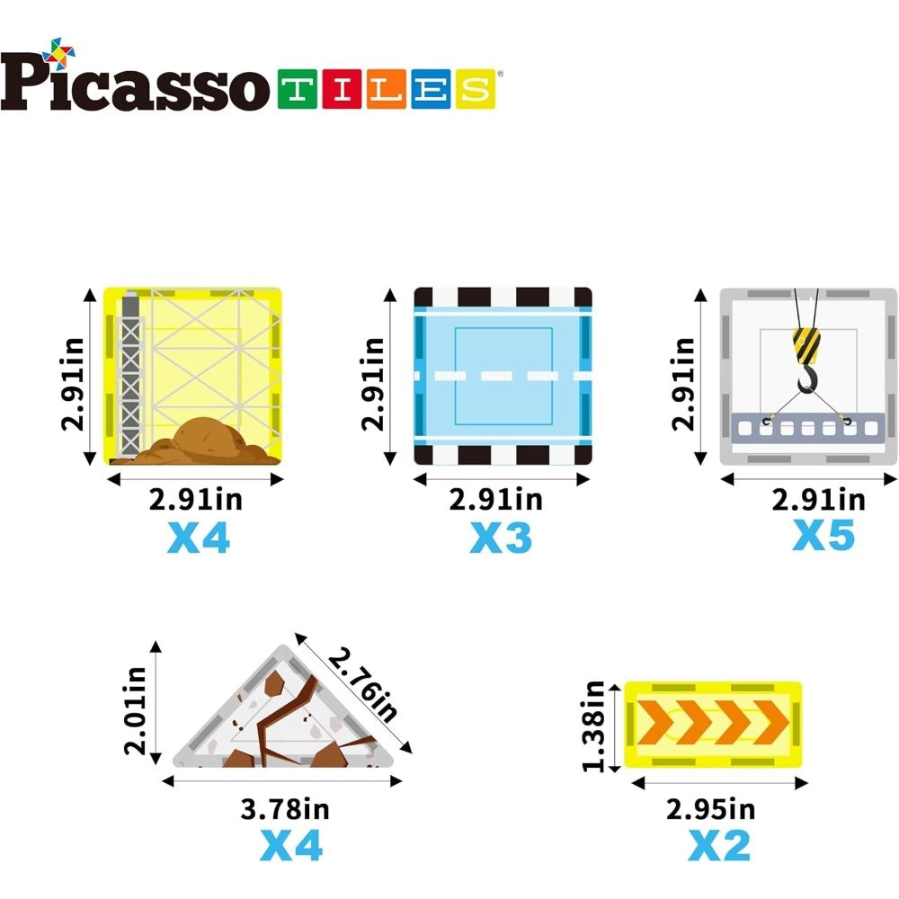 Magnet Tile Building Blocks - Construction 26 pcs