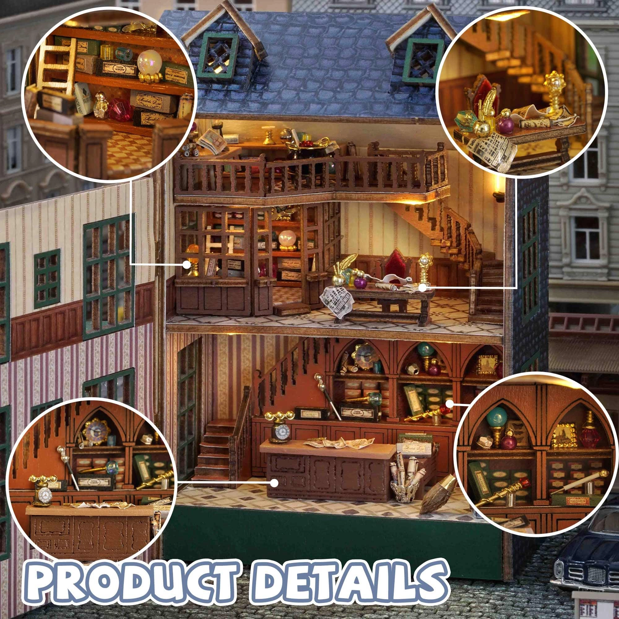 DIY Miniature House Kit - Christmas, Fantasy, Halloween, Movie