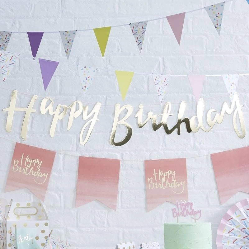 Party Zone Pick and Mix - Happy Birthday Foiled Backdrop